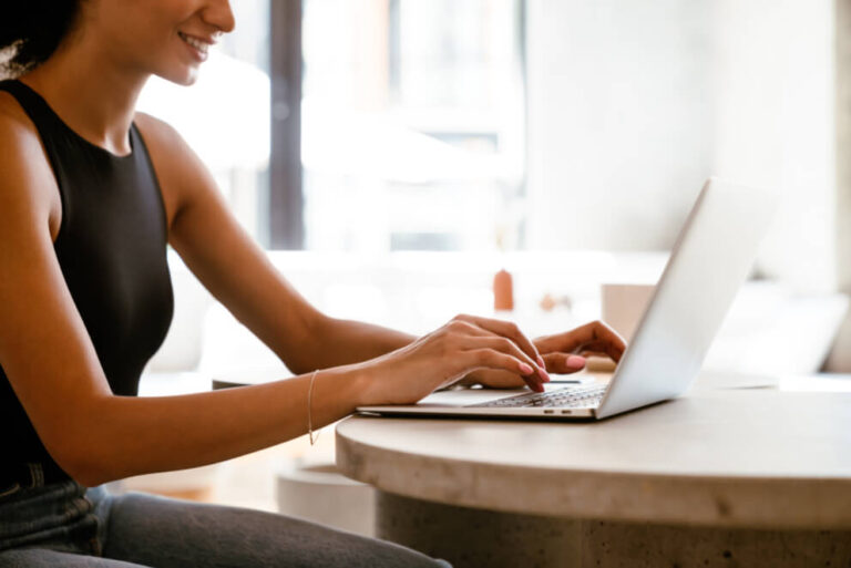 woman working
